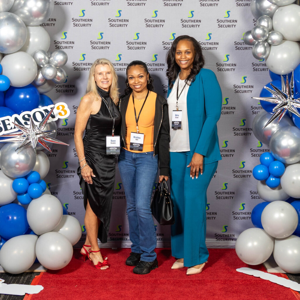 Left to Right: Dawn Graeter, CEO, Southern Security Credit Union; Kristina, Participant, Opportunity Knocks Season 3; Melva Brewer, Director of Lending, Southern Security Credit Union on the red carpet at the Opportunity Knocks Season 3 Premier Monday, June 1, 2026 at Malco Collierville Towne Cinema Grill & MXT.